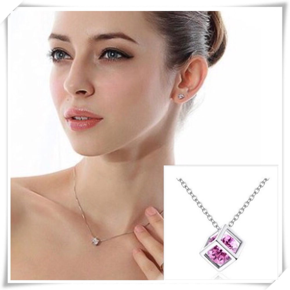 💜Amethyst CZ stone necklace